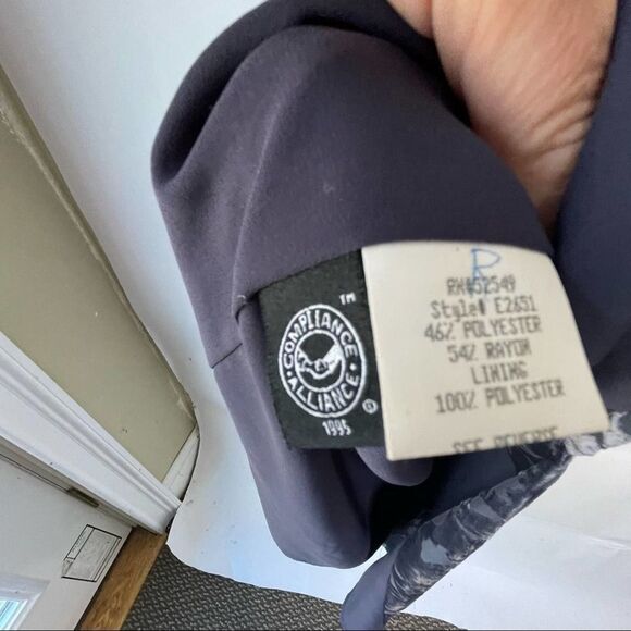 Laundry Shelli Segal Velvet Burnout Cross Back Dress Blue - Picture 10 of 12